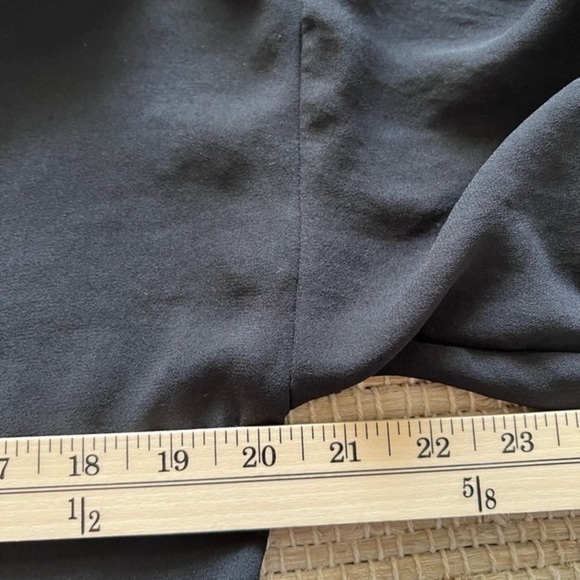 Zara Basic Black Semi Sheer Blouse with Mini Gold Peg Buttons - Picture 8 of 14